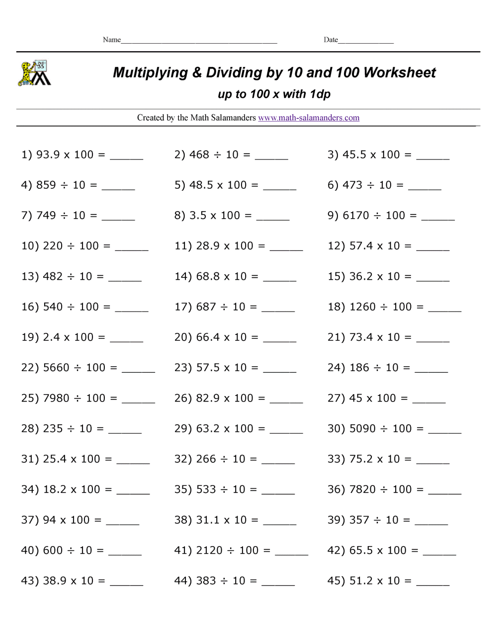 Free 4 Digit By 2 Digit Multiplication Worksheets Teach Prints