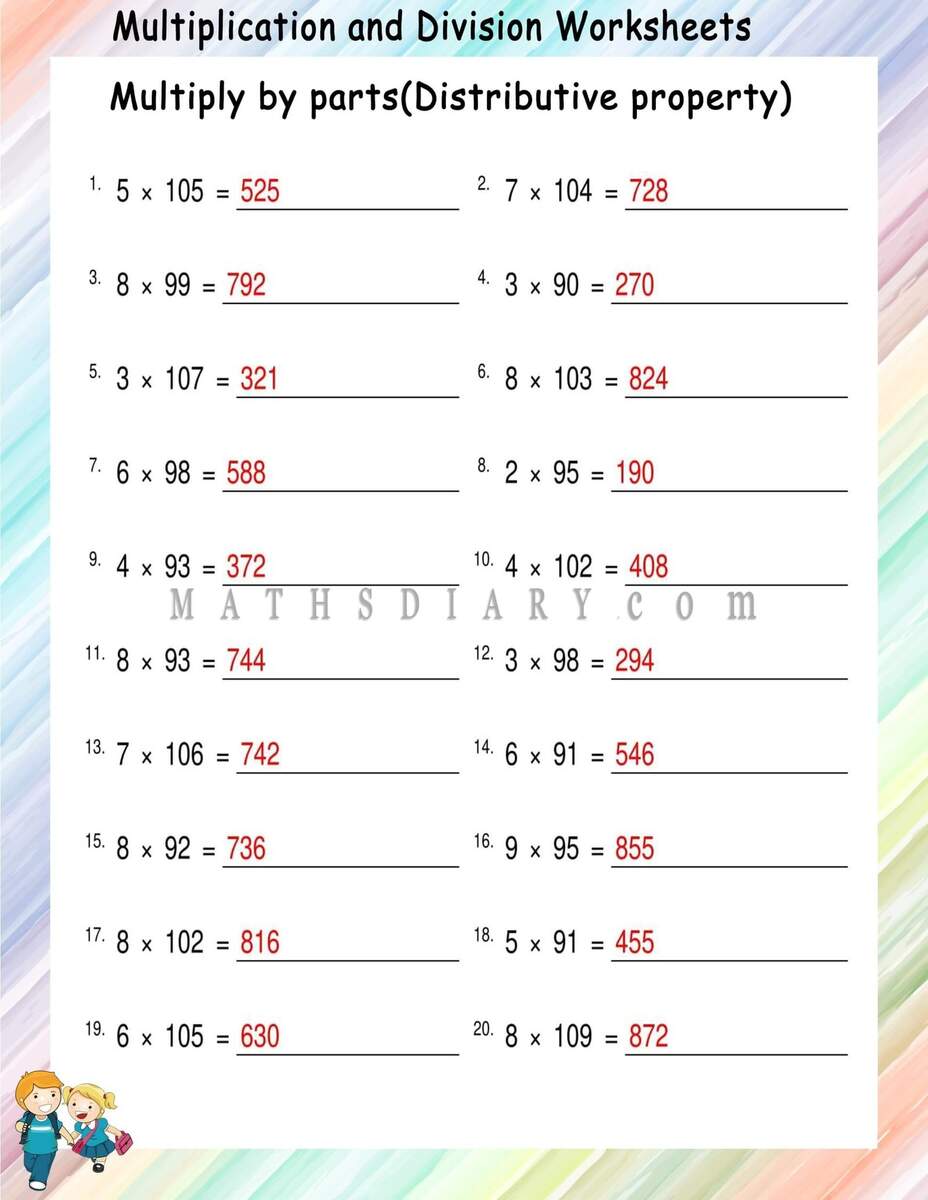 Multiplying By Parts Distributive Property Worksheets Math Worksheets MathsDiary Multiplying By Parts Distributive Property Worksheets Math Worksheets MathsDiary