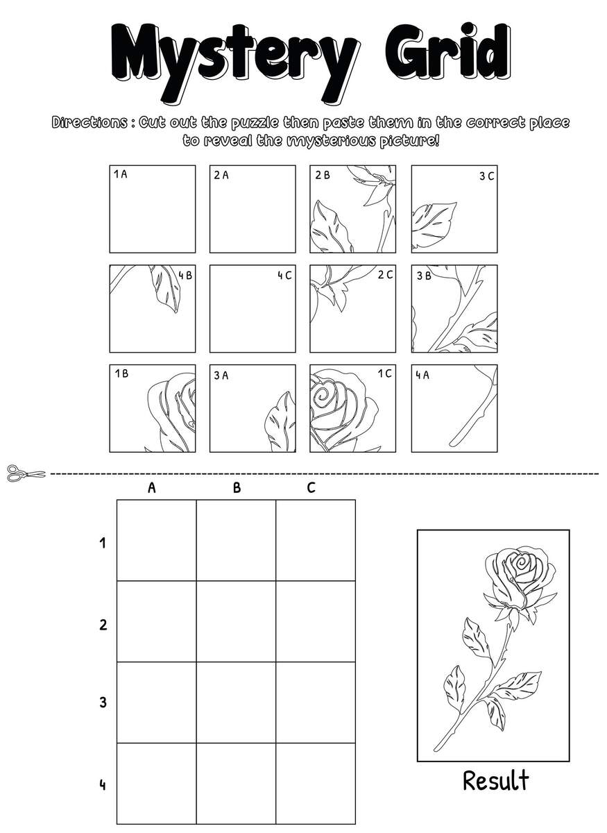 Mystery Grid Drawing Puzzles 12 Free PDF Printables Printablee