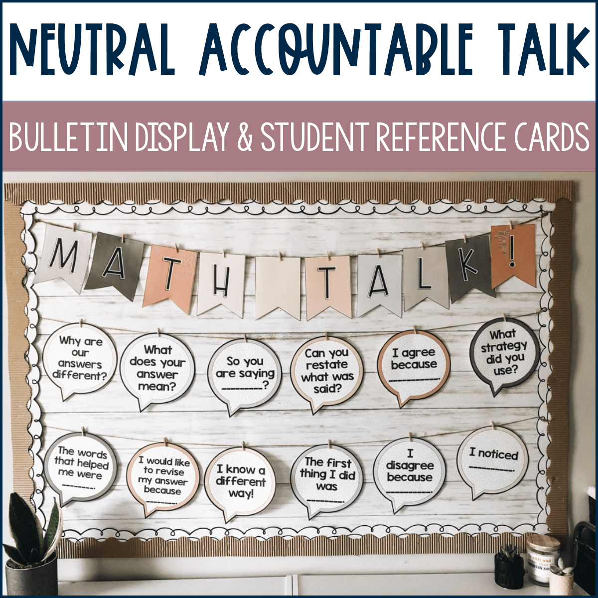 Neutral Accountable Talk Stems Bulletin Display Stephanie Nash