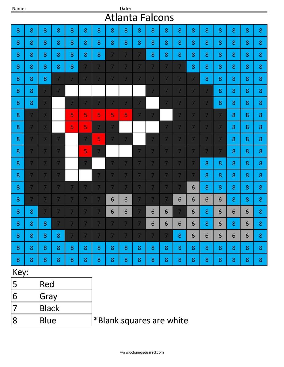 NFC Color By Number Coloring Squared