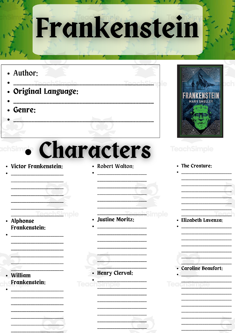 Frankenstein Reading Comprehension Exercise ESL Worksheet By Hanknelson