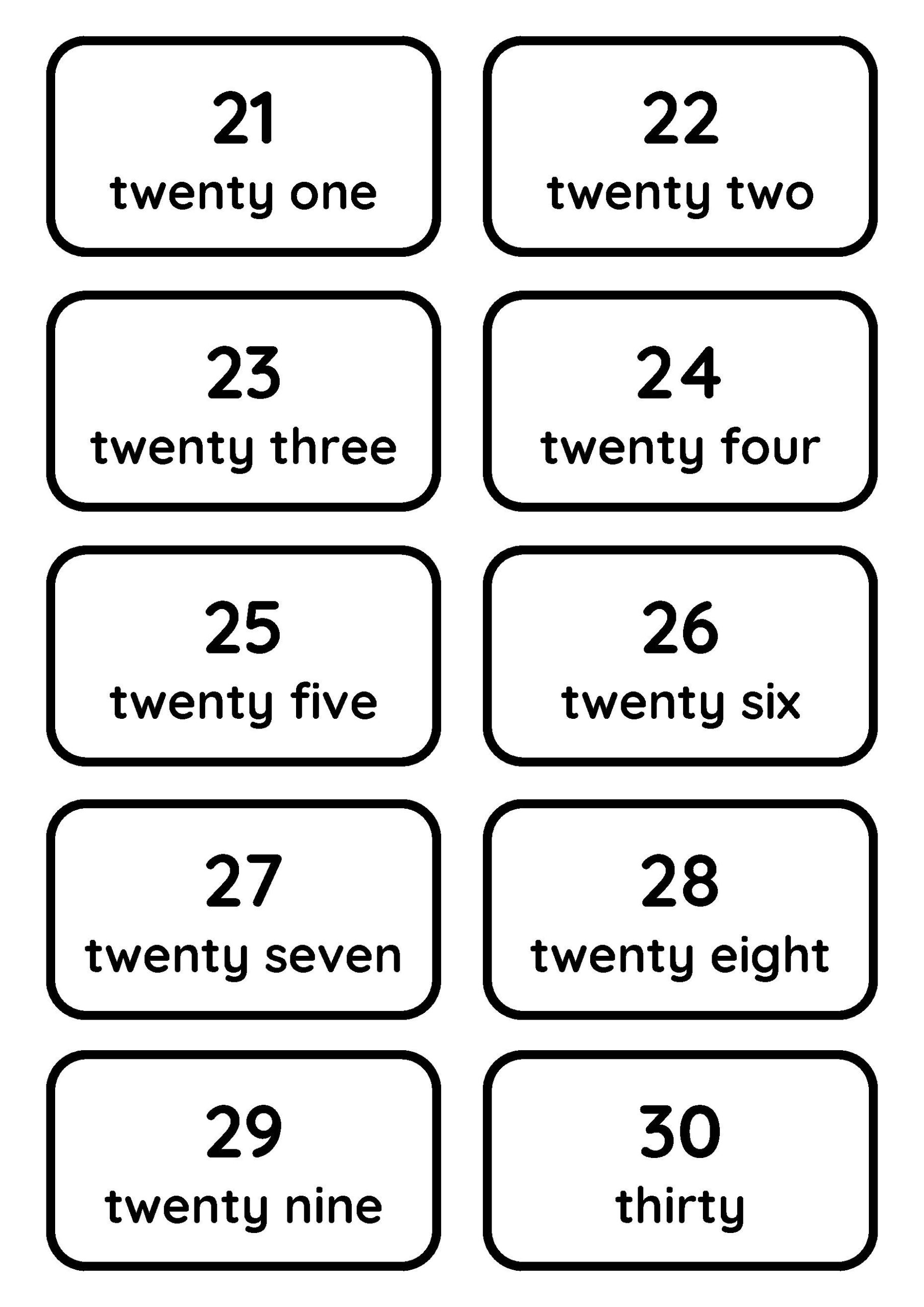 Number 1 To 100 With Words Printable Black And White By Worksheet Digital