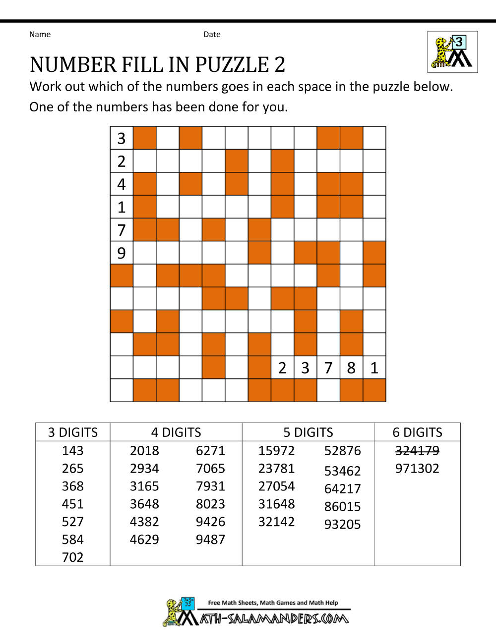 Fill In Puzzles Free Printable Printable Party Favors