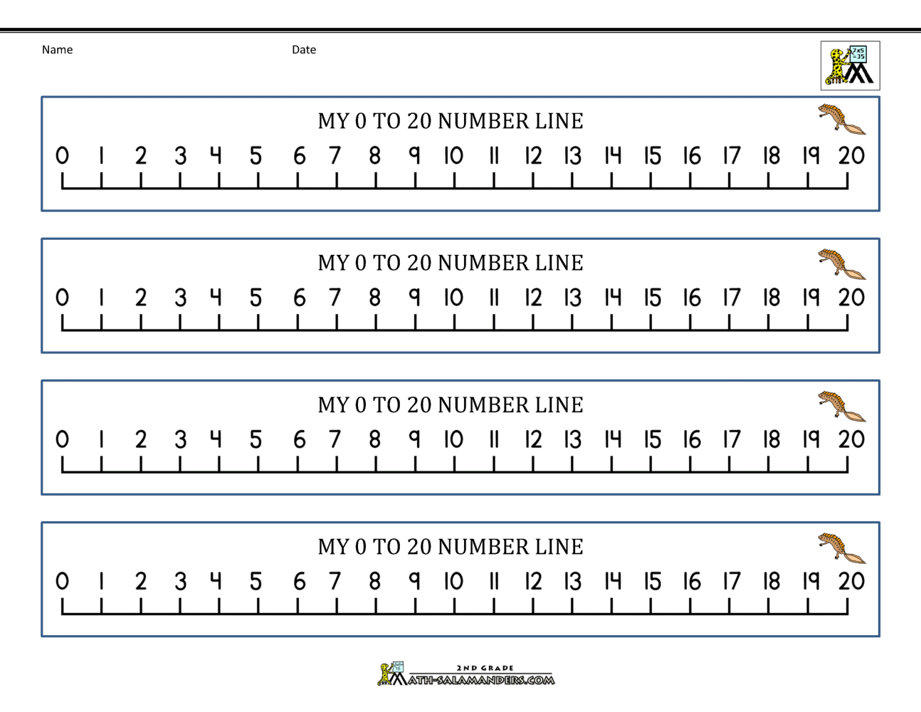 Number Line 0 To 20 Number Line 0 To 20