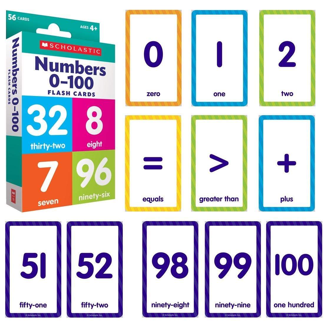 Numbers 0 100 Flash Cards By Scholastic Amazon Trend Enterprises Numbers 0 100 Skill Drill Flash Cards Numerals And Number Words Exciting Way For Everyone To Learn Great For Skill Building And Test Prep 101 Cards Included Ages 4 And