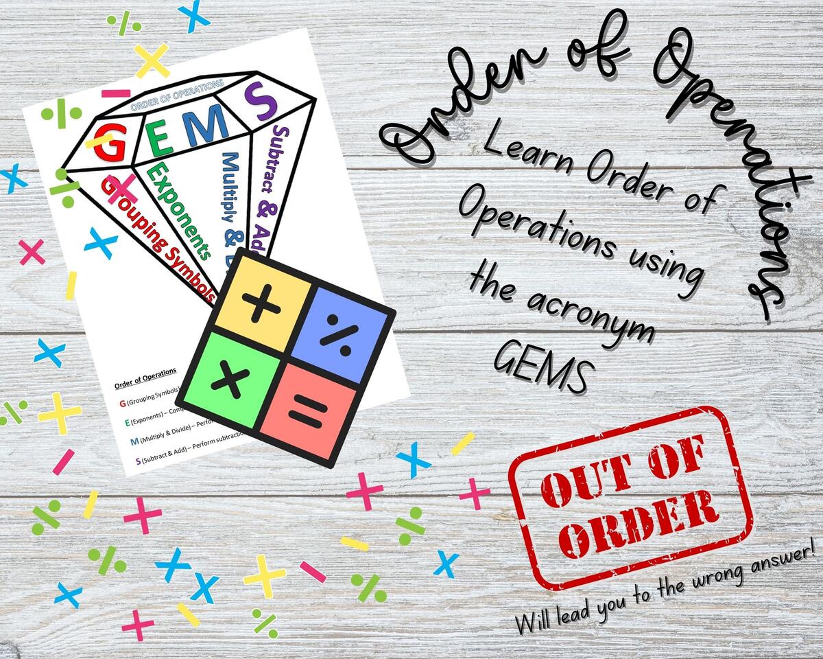 Order Of Operations Etsy