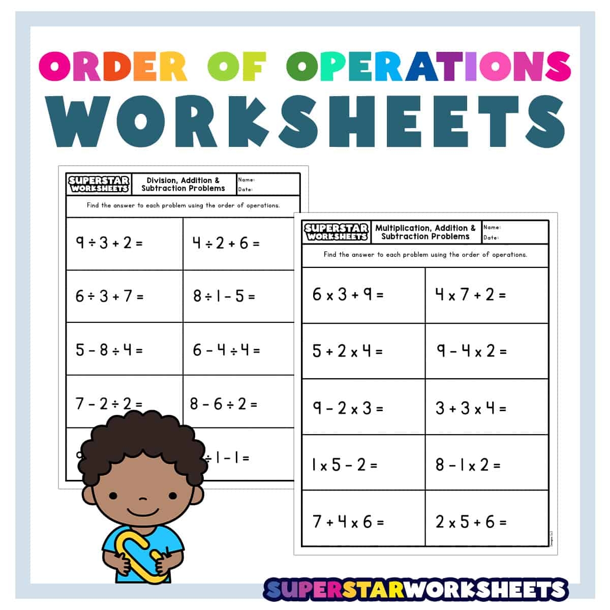 Order Of Operations Worksheets Superstar Worksheets 3rd Grade Comparing And Ordering Numbers