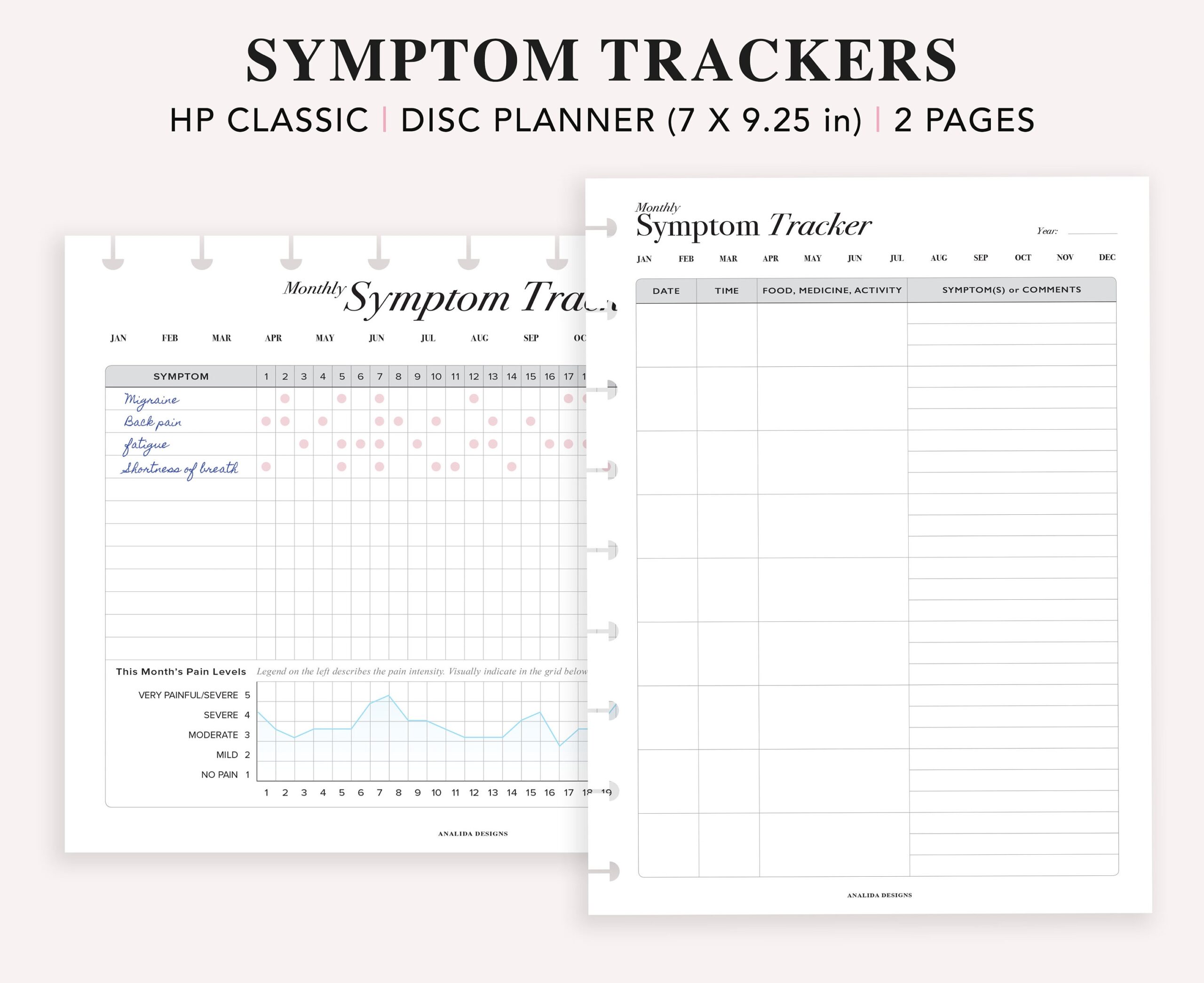 Pain Management Planner Bloom Daily Planners Chronic Illness Medical Planner 12 Month Undated Symptom Pain Tracker Mood Journal