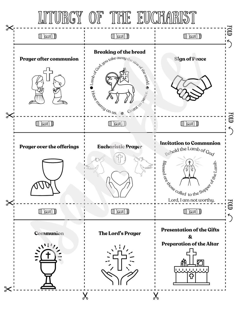 Parts Of The Mass Worksheet Catholic Mass Worksheet Etsy