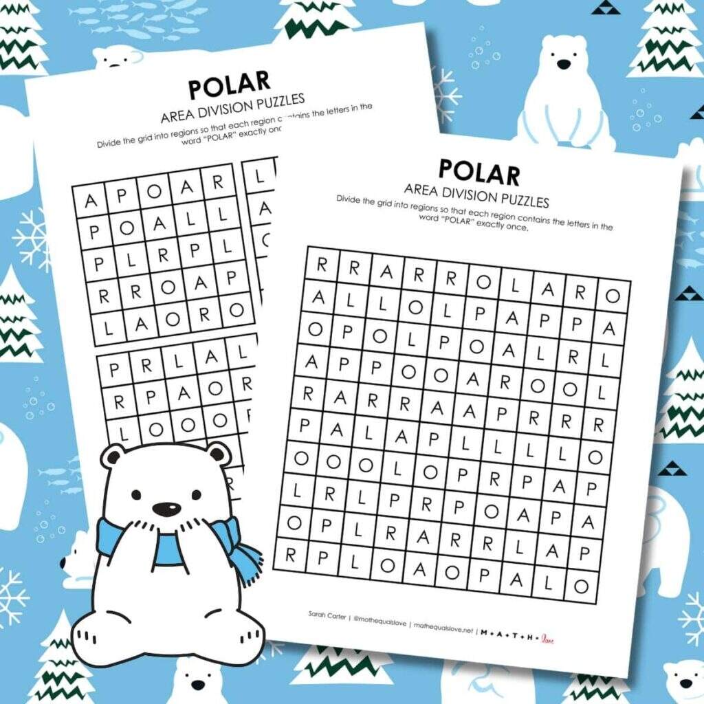Polar Area Division Logic Puzzles Math Love