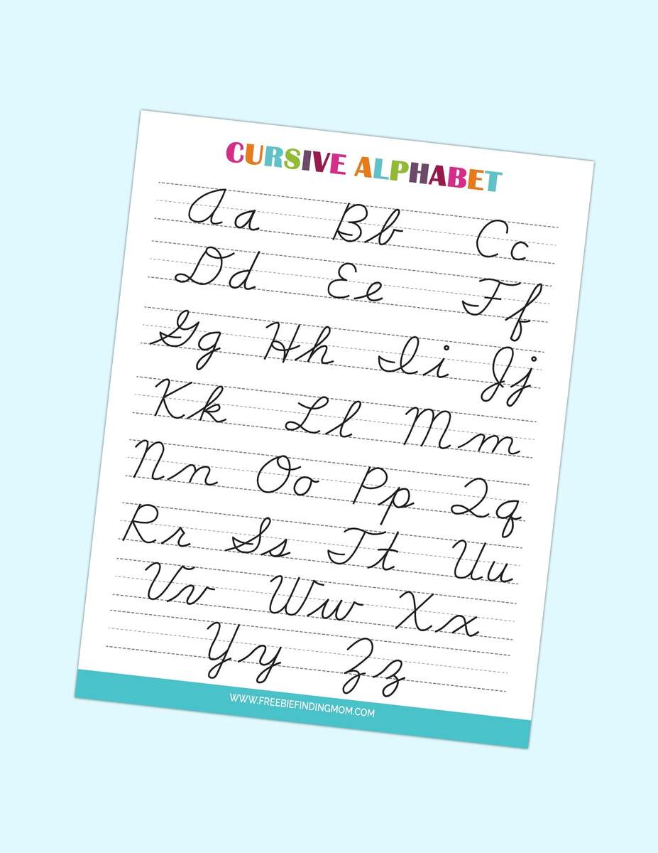 Printable Cursive Alphabet Chart PDF Upper And Lowercase Letters Printable Cursive Alphabet Chart PDF Upper And Lowercase Letters