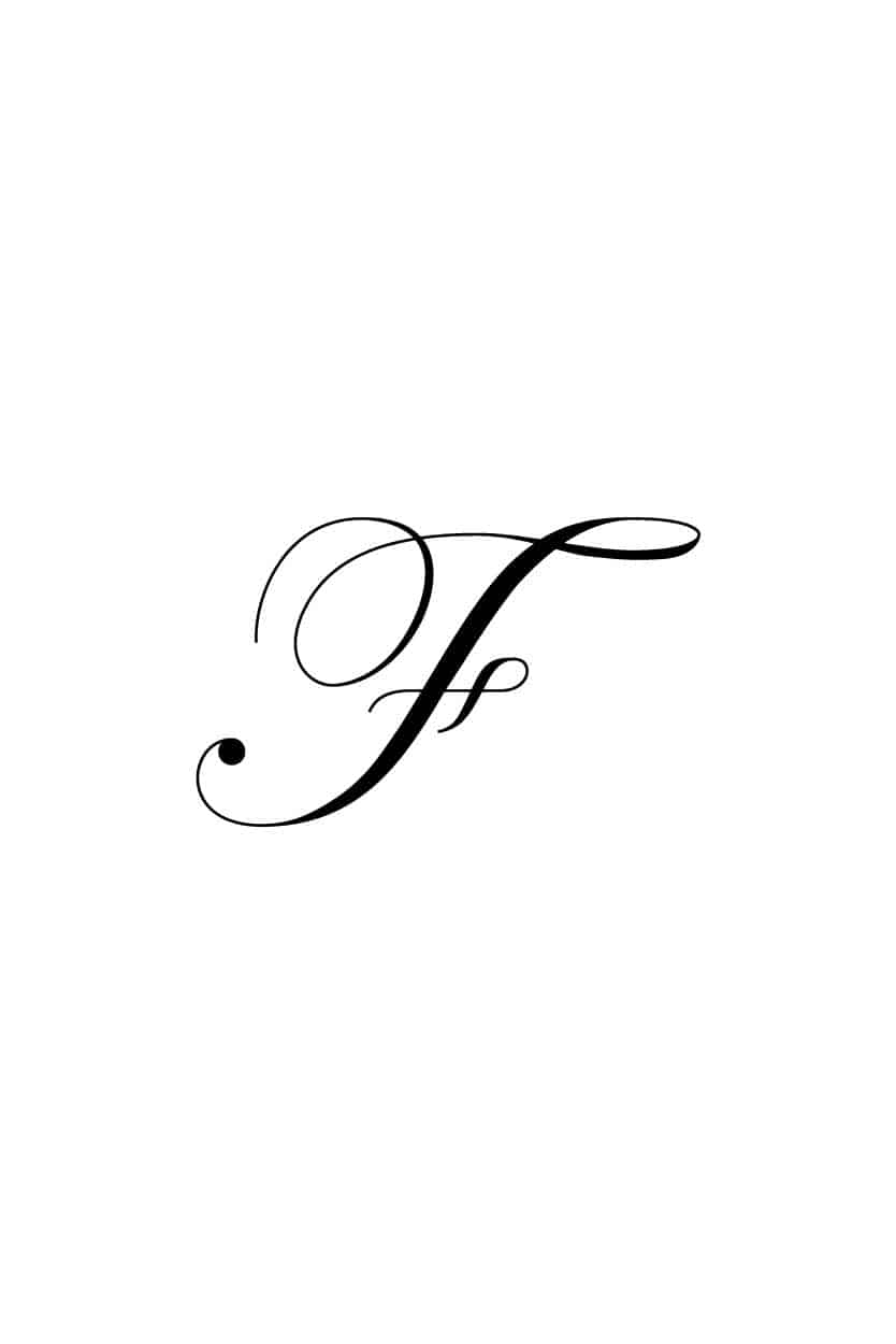 Printable Cursive Letters Royal Fancy Capital F In Cursive