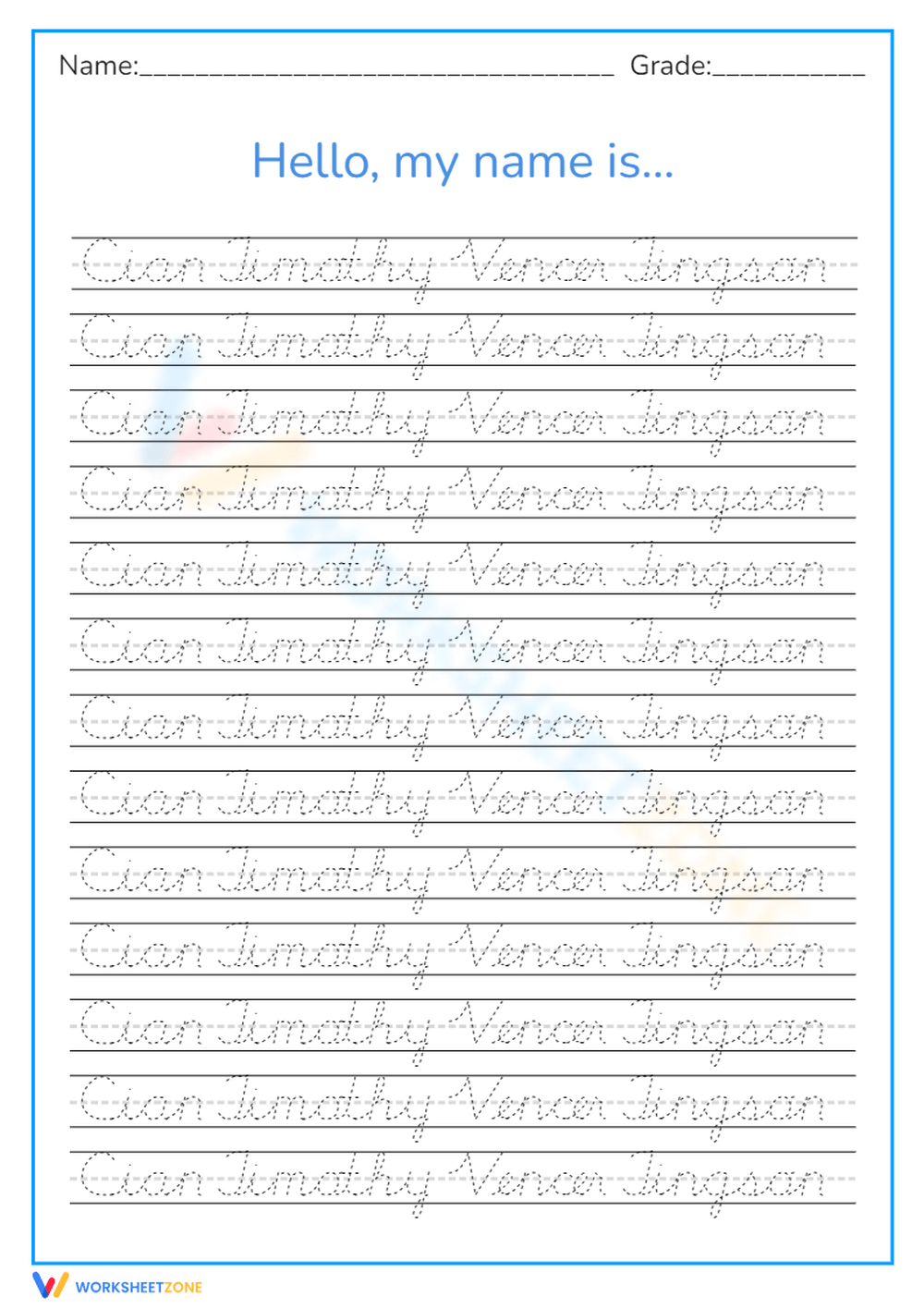 Printable Grade 1 Cursive Worksheets Printable Grade 1 Cursive Worksheets