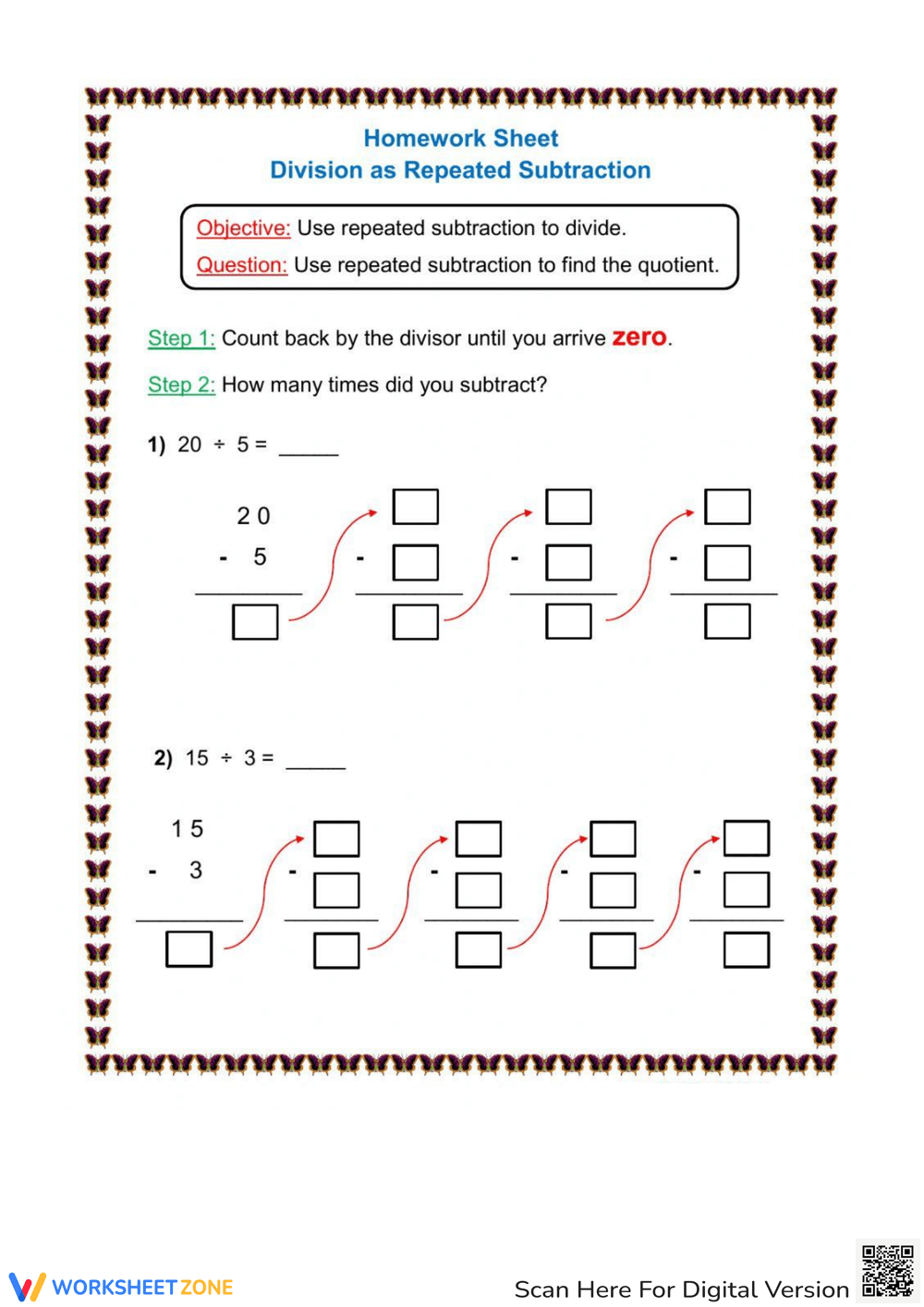 Printable Grade 3 Division As Repeated Subtraction Worksheets Printable Grade 3 Division As Repeated Subtraction Worksheets