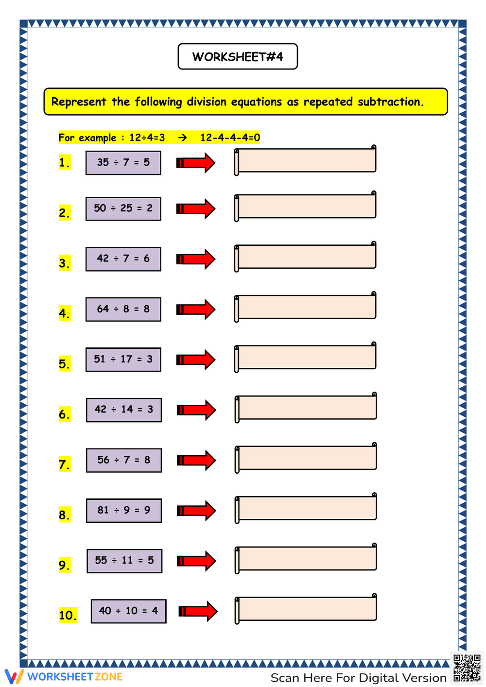 Printable Grade 3 Division As Repeated Subtraction Worksheets Printable Grade 3 Division As Repeated Subtraction Worksheets