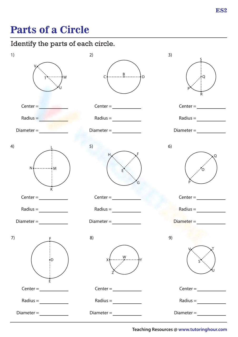 Printable Grade 6 Circles Worksheets Printable Grade 6 Circles Worksheets