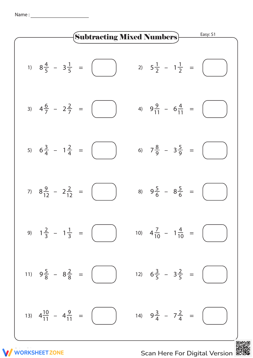Printable Grade 6 Easter Adding And Subtracting Mixed Numbers Worksheets Printable Grade 6 Easter Adding And Subtracting Mixed Numbers Worksheets