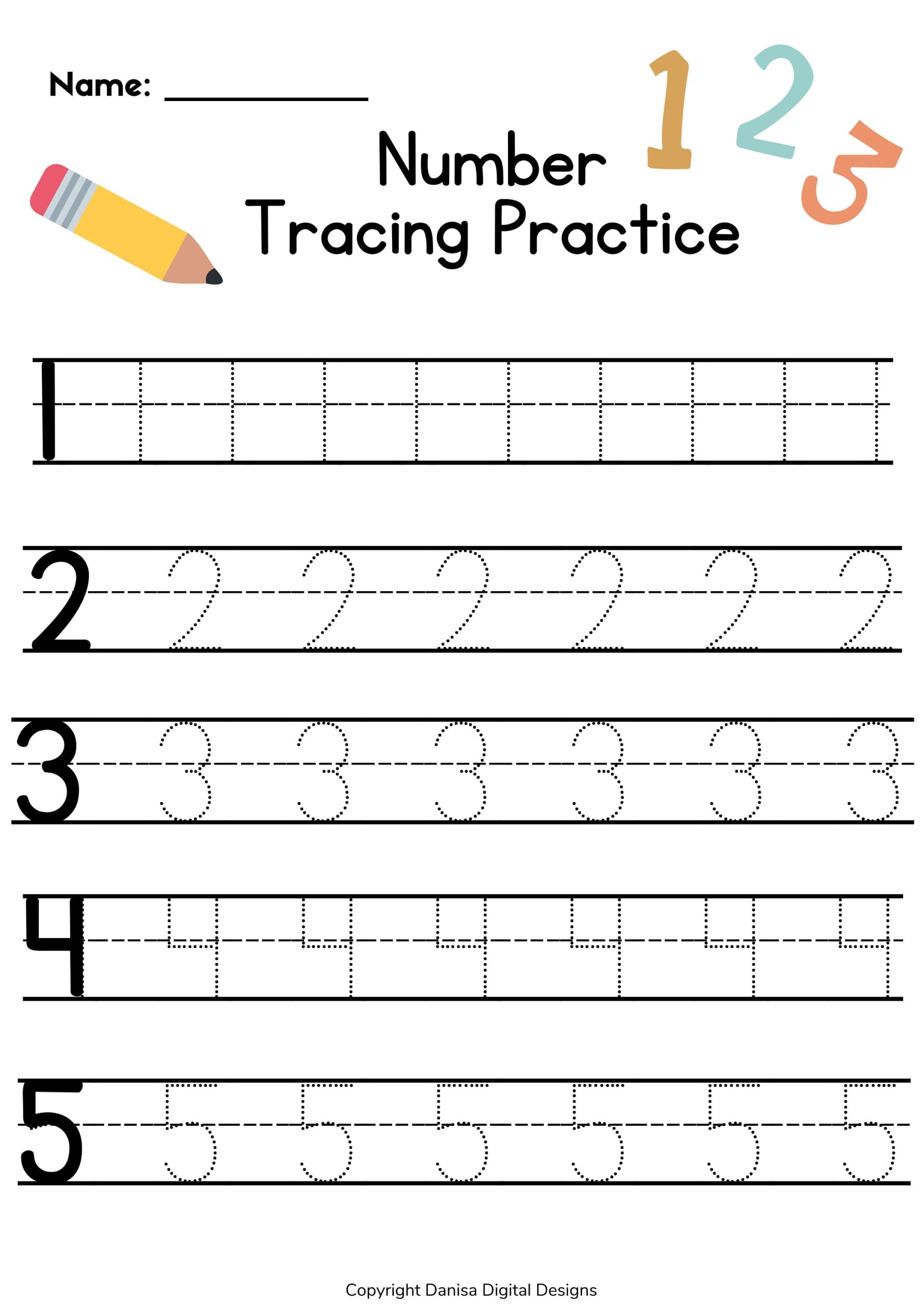 Printable Number Tracing Worksheet 1 10 Pdf L Number Practice Sheets And Color In Numbers L Preschool Kindergarten Etsy Printable Number Tracing Worksheet 1 10 Pdf L Number Practice Sheets And Color In Numbers L Preschool Kindergarten Etsy