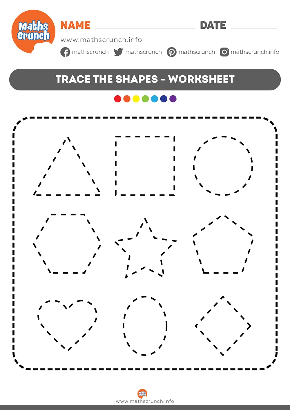 Printable Traceable Shapes Printable Party Favors