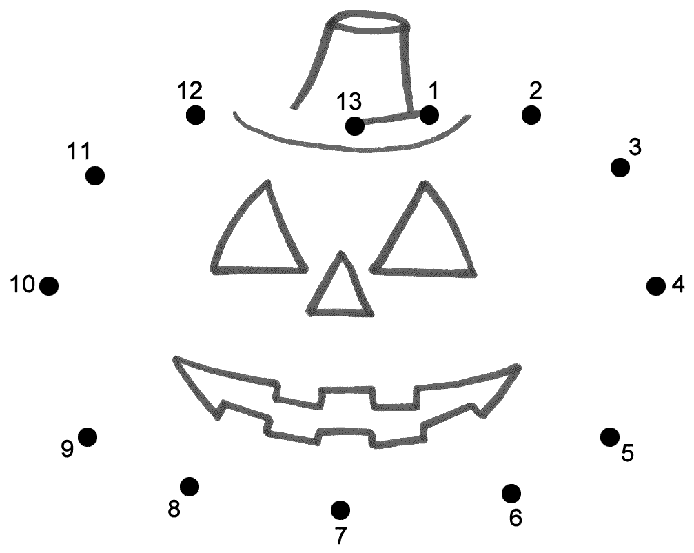 Pumpkin Or Jack o Lantern Connect The Dots Count By 1 s Halloween