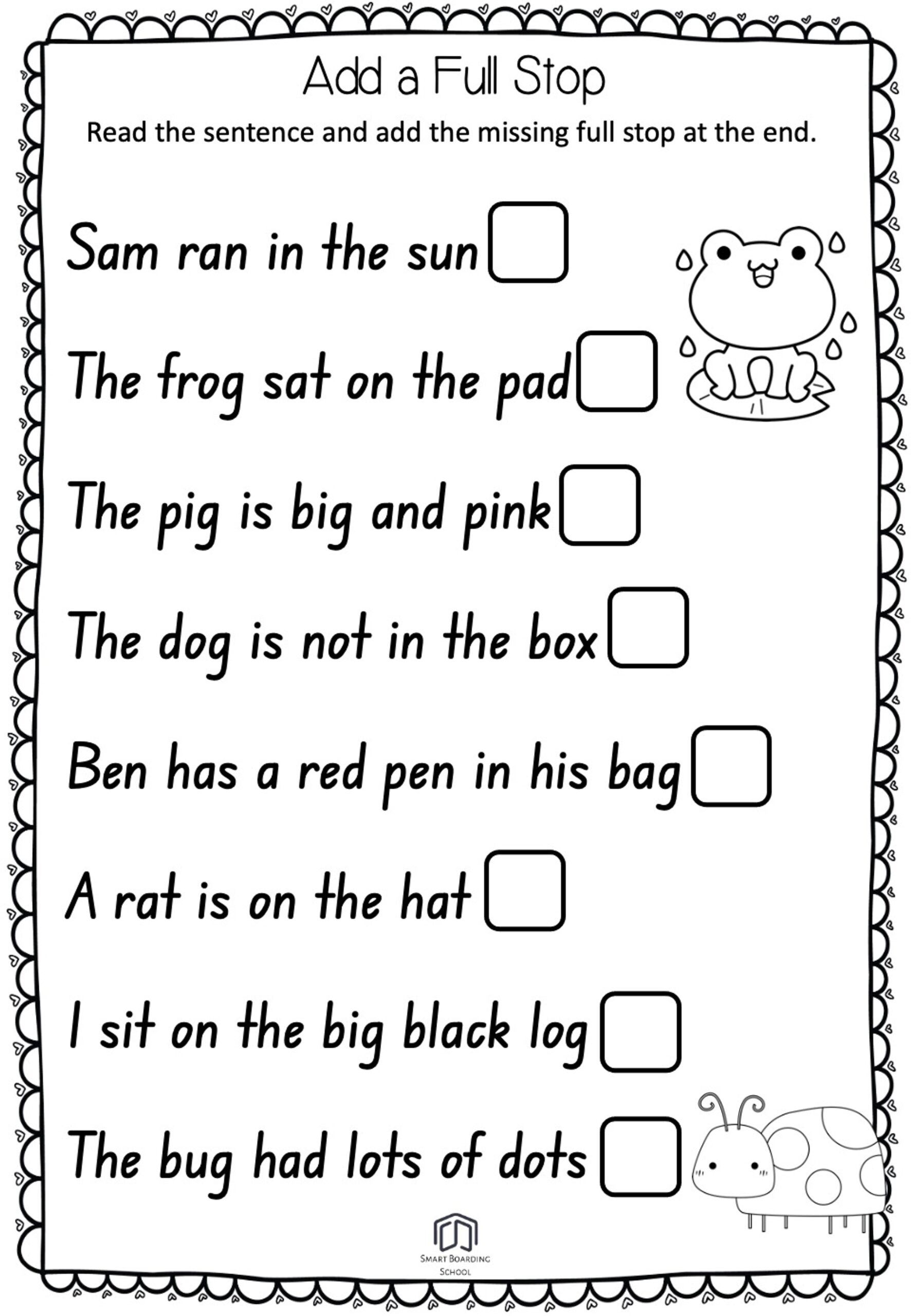 Punctuation Worksheets Punctuation Marks Worksheet For Grade 1 Or 2 Exclamation Mark Activity Made By Teachers