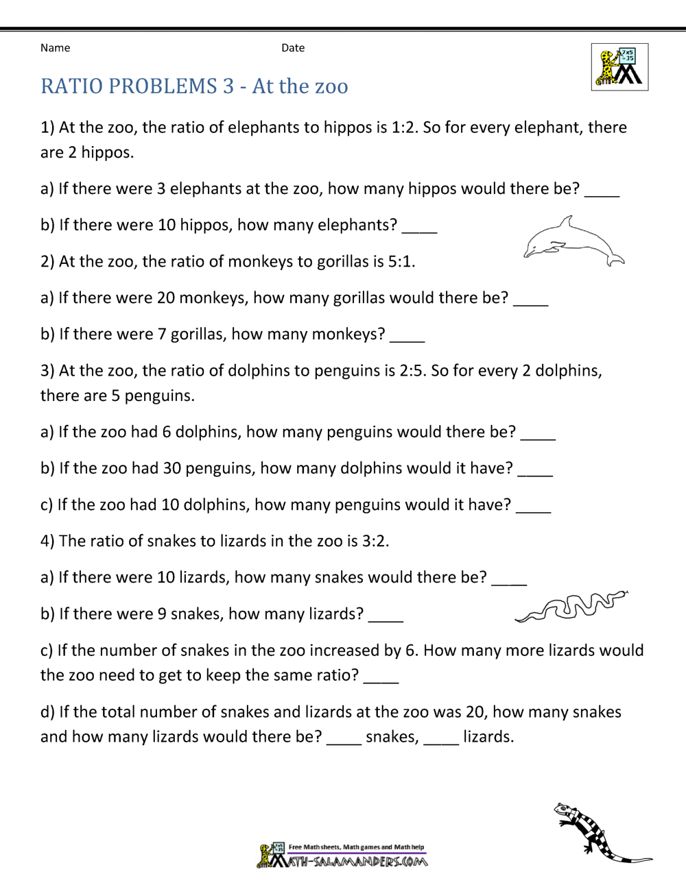 Ratio Word Problems Ratio And Proportion Worksheet