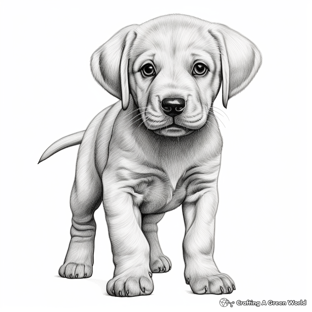 Realistic Puppy Coloring Pages Free Printable