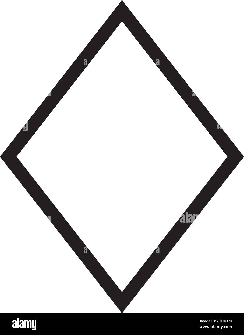 Rhombus Outline Stock Vector Images Alamy