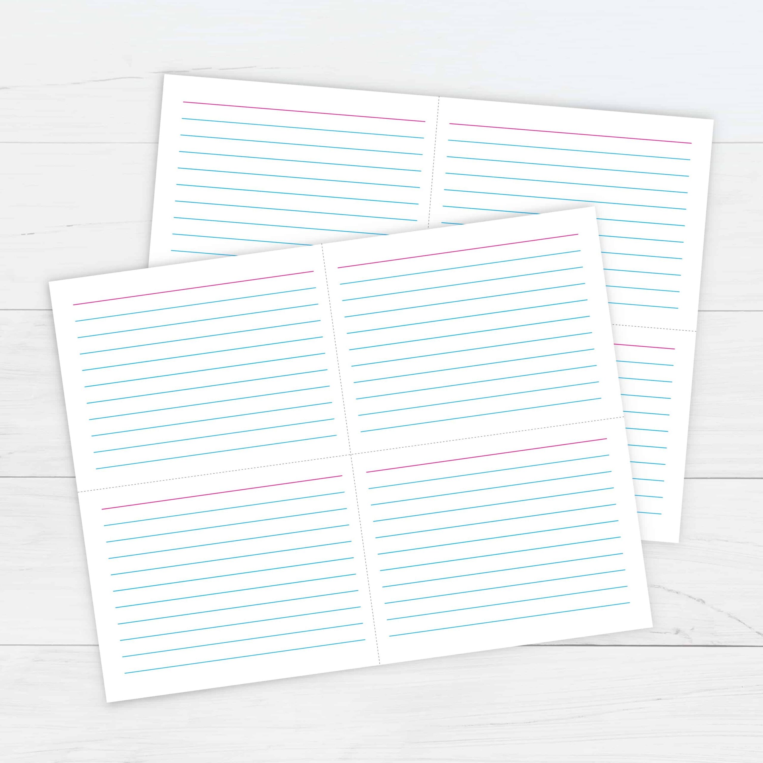 Print Ready Blank Flashcards Template Storyboard