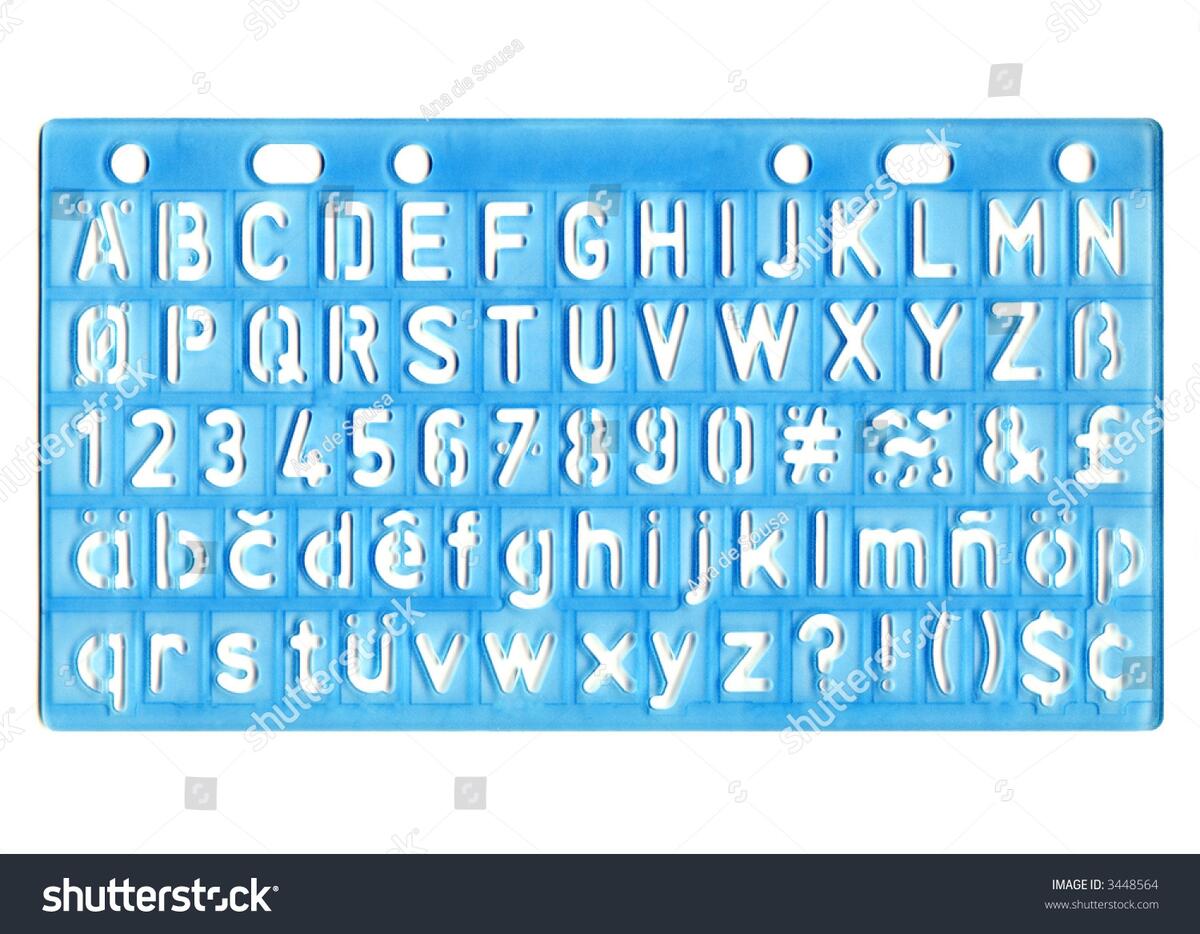Ruler Alphabet Letter Trace Stock Photo 3448564 Shutterstock