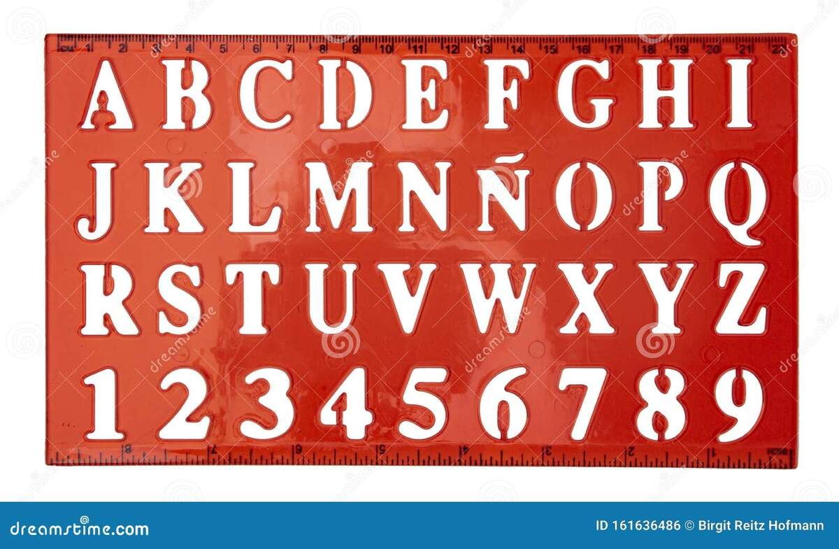 Ruler With Letter Template Stock Photo Image Of Design 161636486