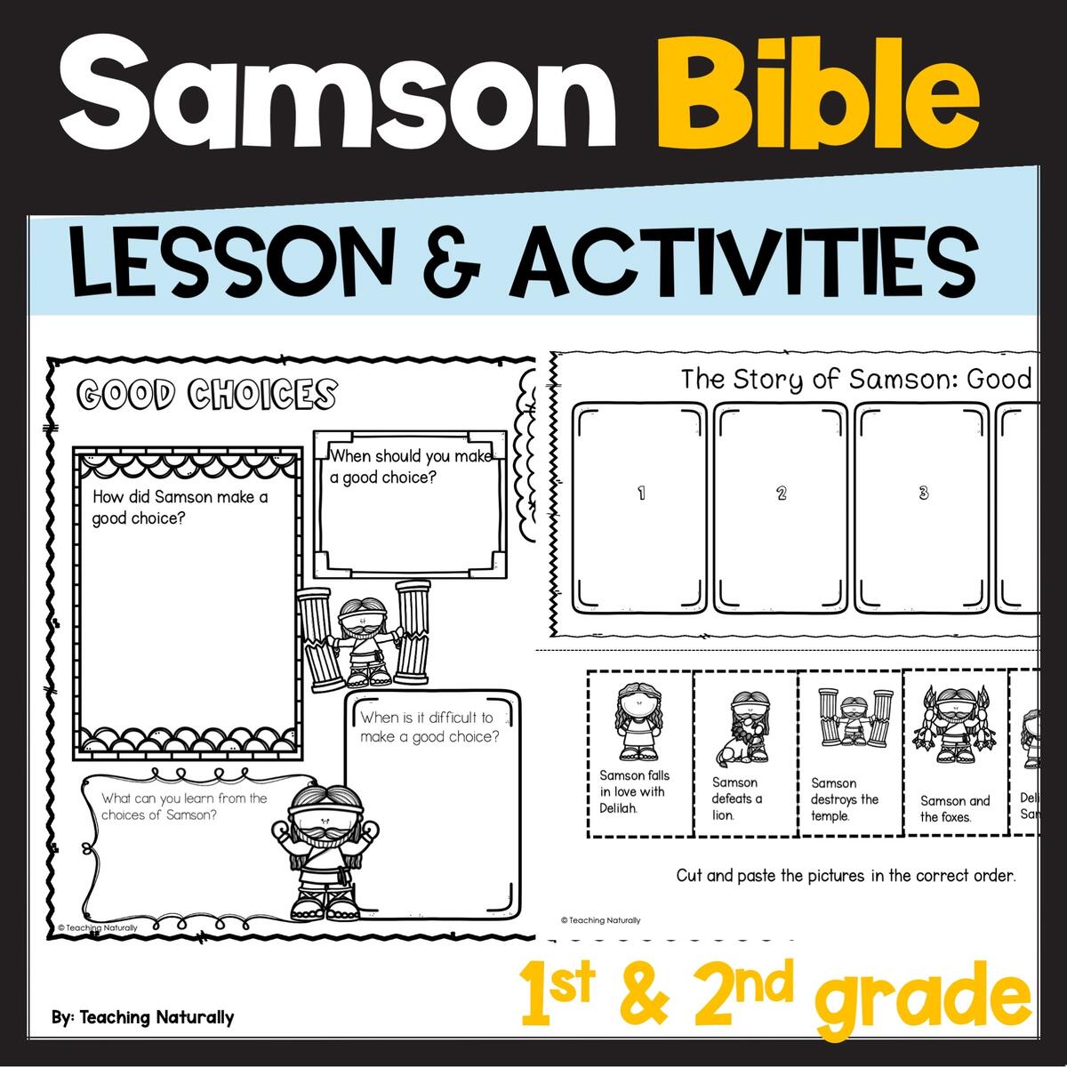 Samson Bible Lesson And Activities Making Good Choices Lesson Primary Grades Made By Teachers