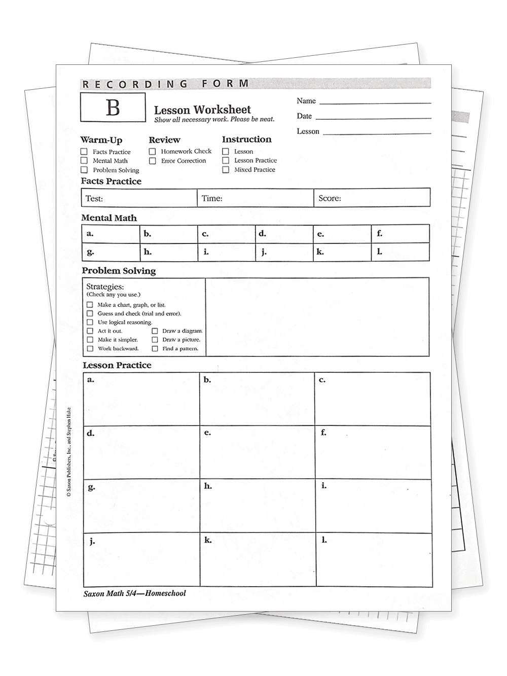 Saxon Math 5 4 Easy Quick Start Guide Homeschool Pickle Worksheets Library Saxon Math Answer Pages Character Core Curriculum