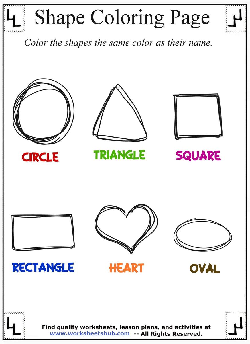 Shape Coloring Pages Shape Coloring Pages