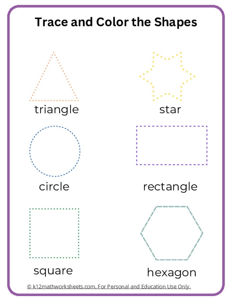 Shapes Worksheets Shapes Worksheets