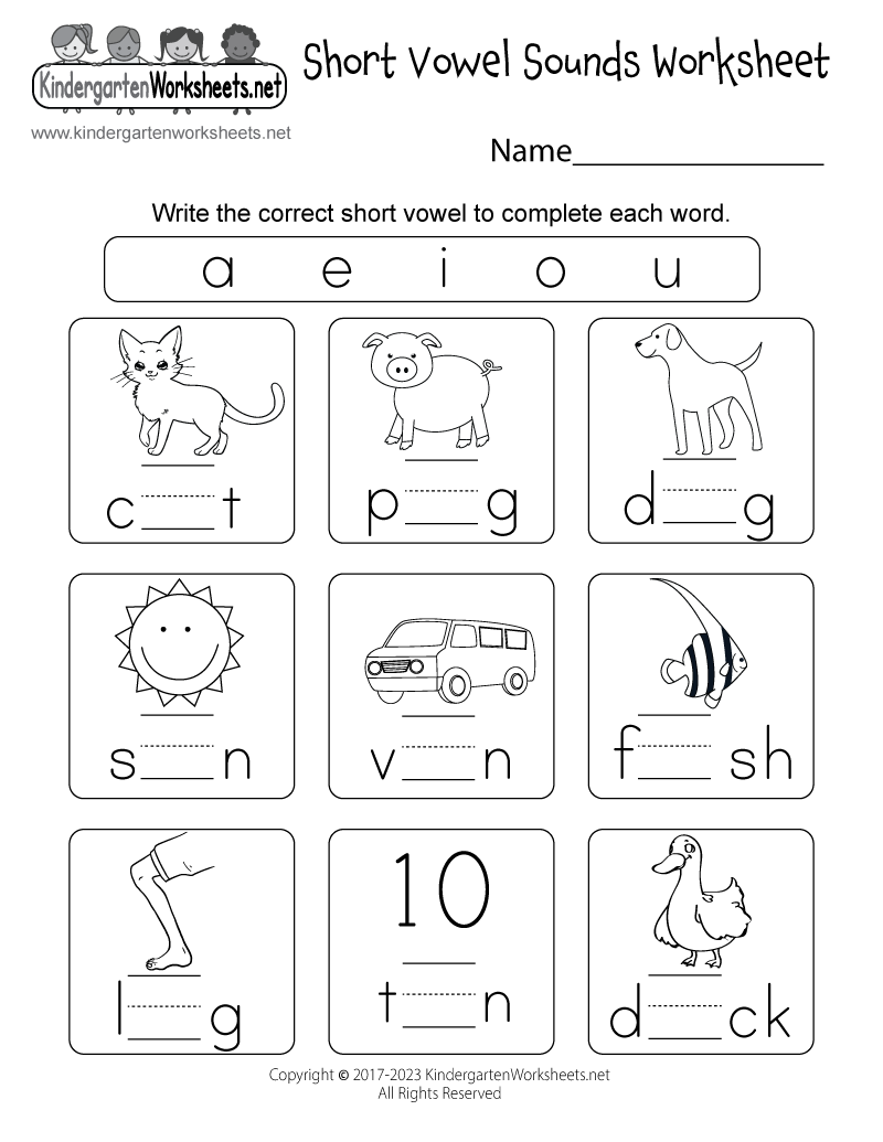 Short Vowel Sounds Worksheet Free Printable Digital PDF Free CVC Worksheet Kindergarten Downloadable Worksheets
