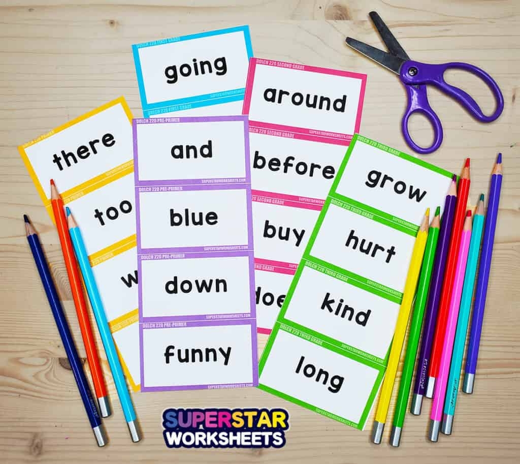 Sight Word Flashcards Superstar Worksheets