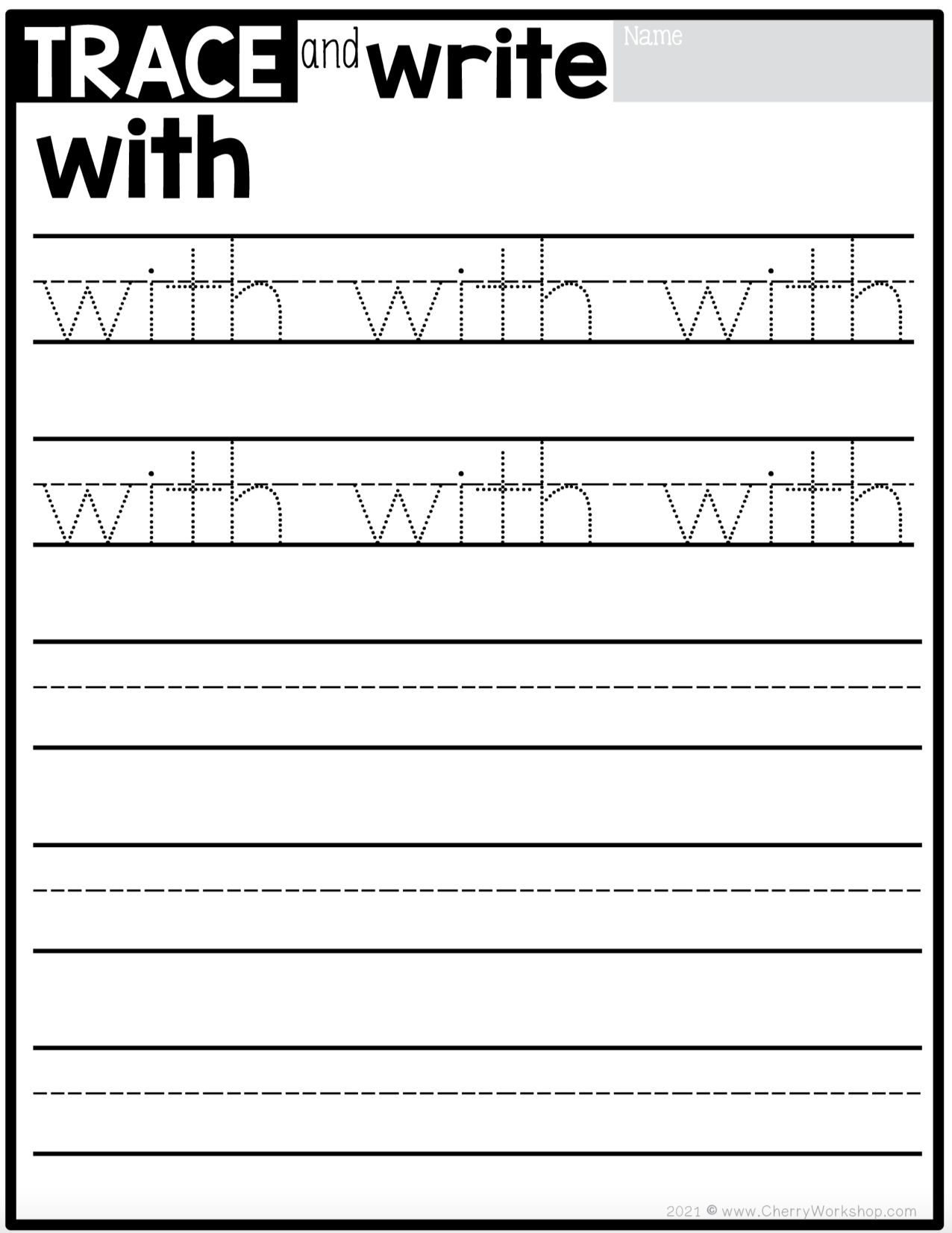 Sight Words Trace Fry 11 20 set Of 100 By Teach Simple