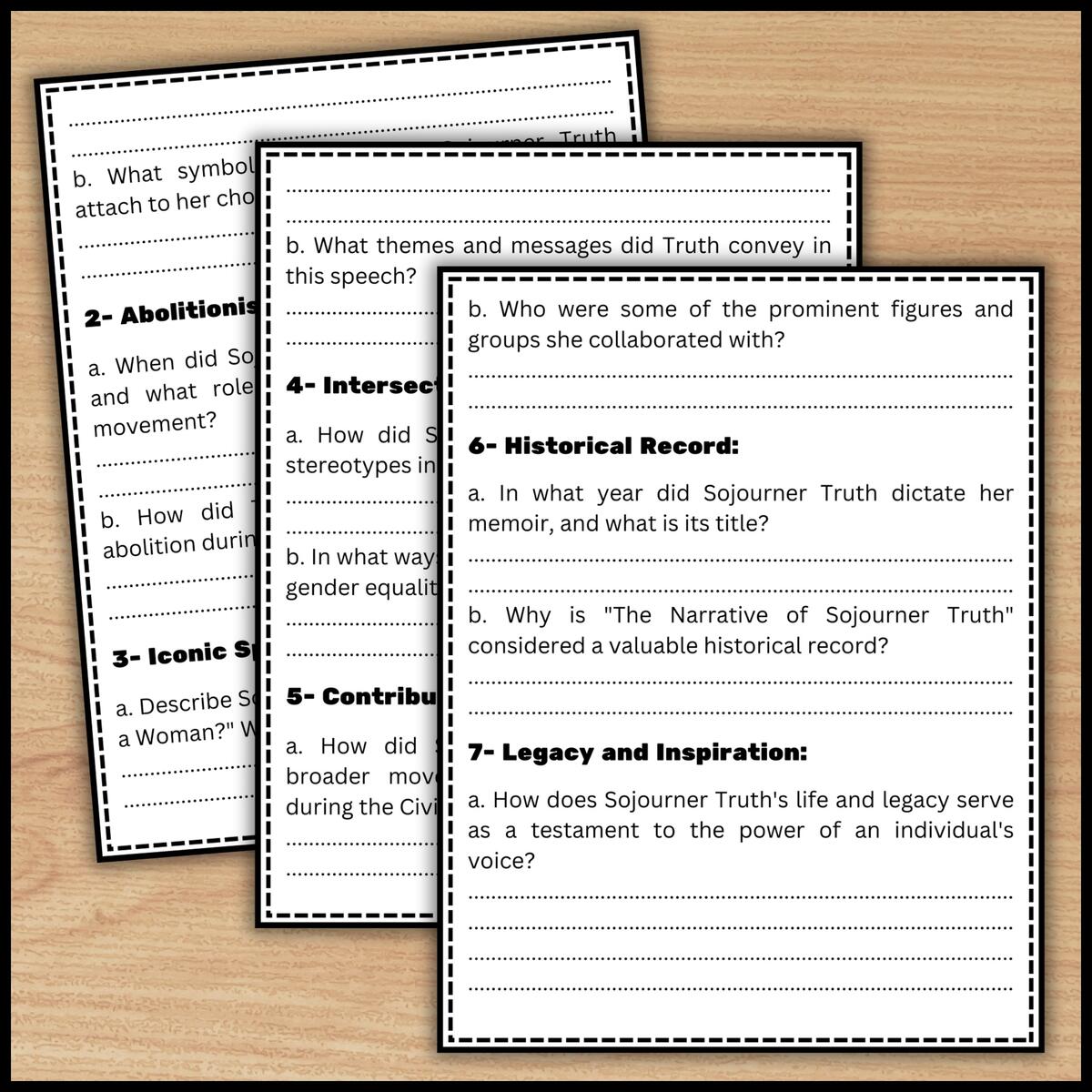 Sojourner Truth Reading Comprehension Passage Questions Black History Month Made By Teachers