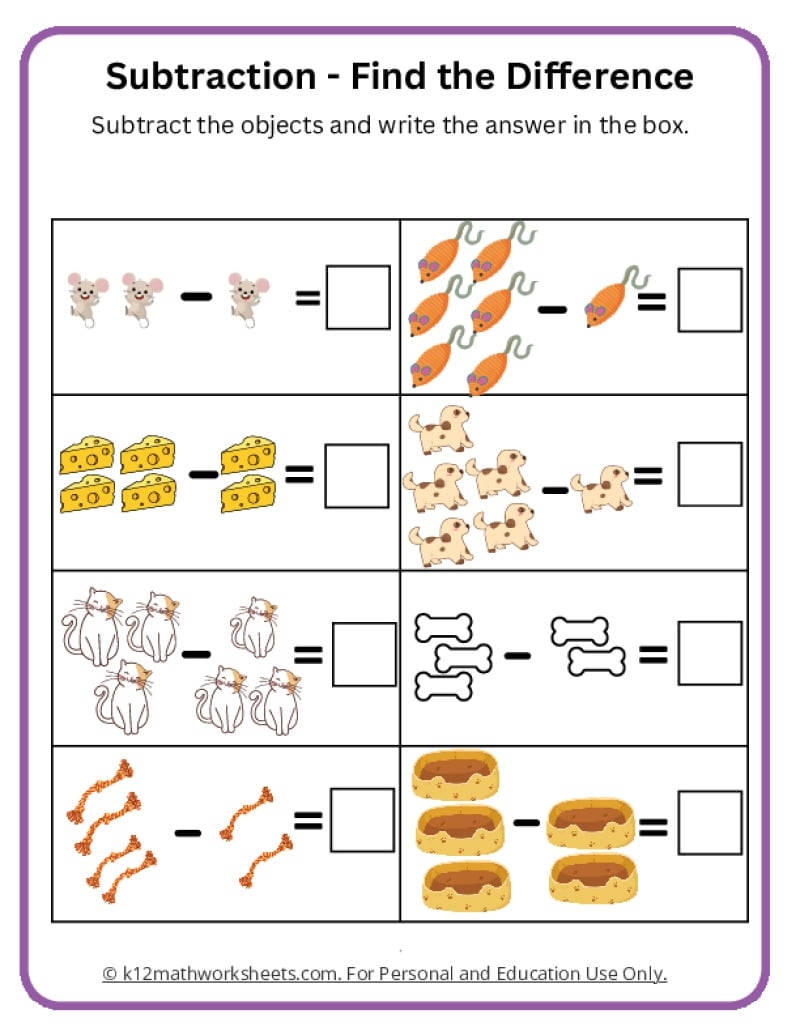Subtraction Worksheets Free Printable Math Drills Free Printables Lettering SVG Files Tools Apps