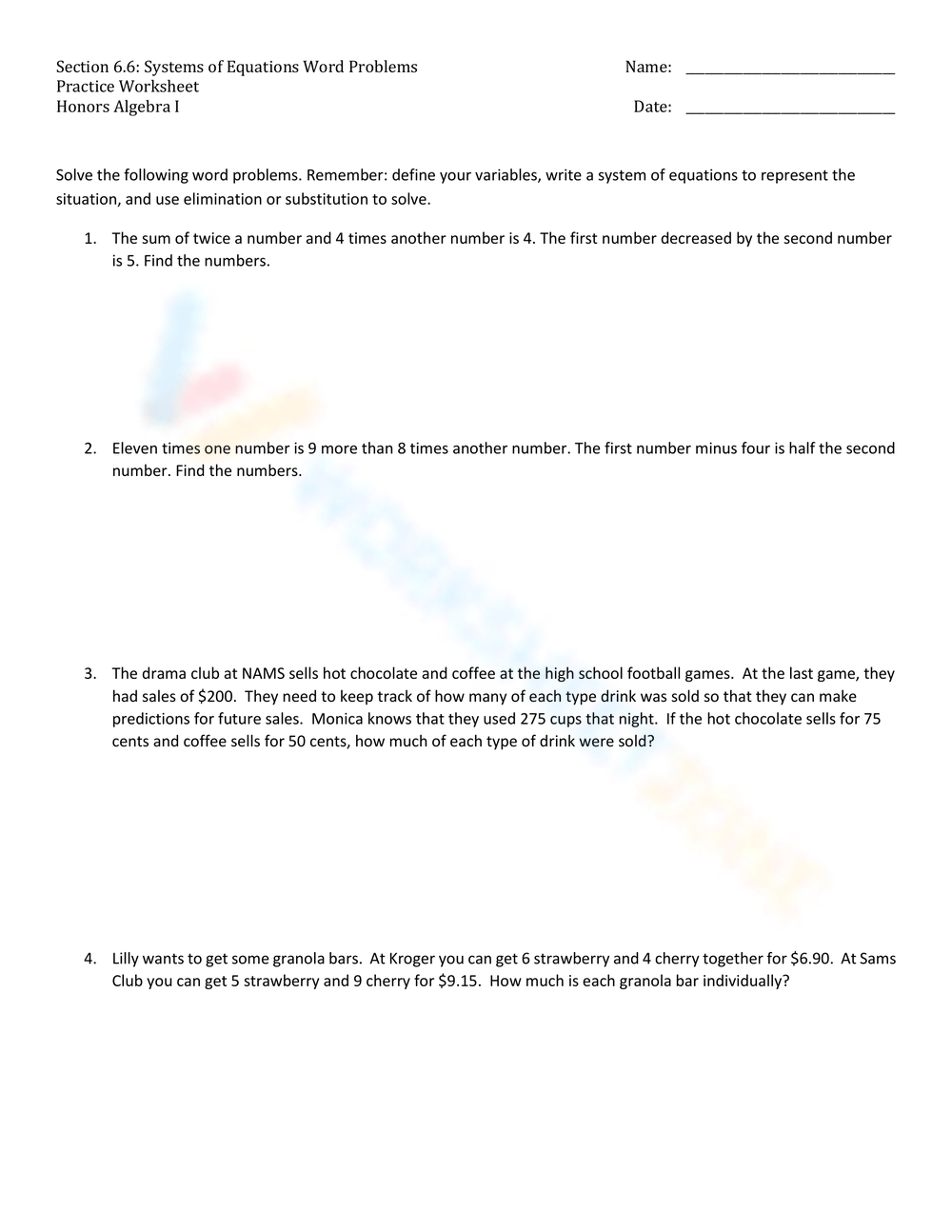 Systems Of Equations Word Problems Worksheets Solving Systems Of Equations Word Problems Worksheet Schemes And Worksheets Library