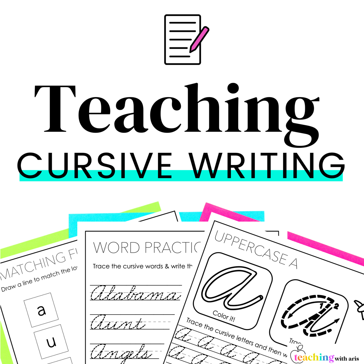 Teaching Cursive Writing Teaching With Aris