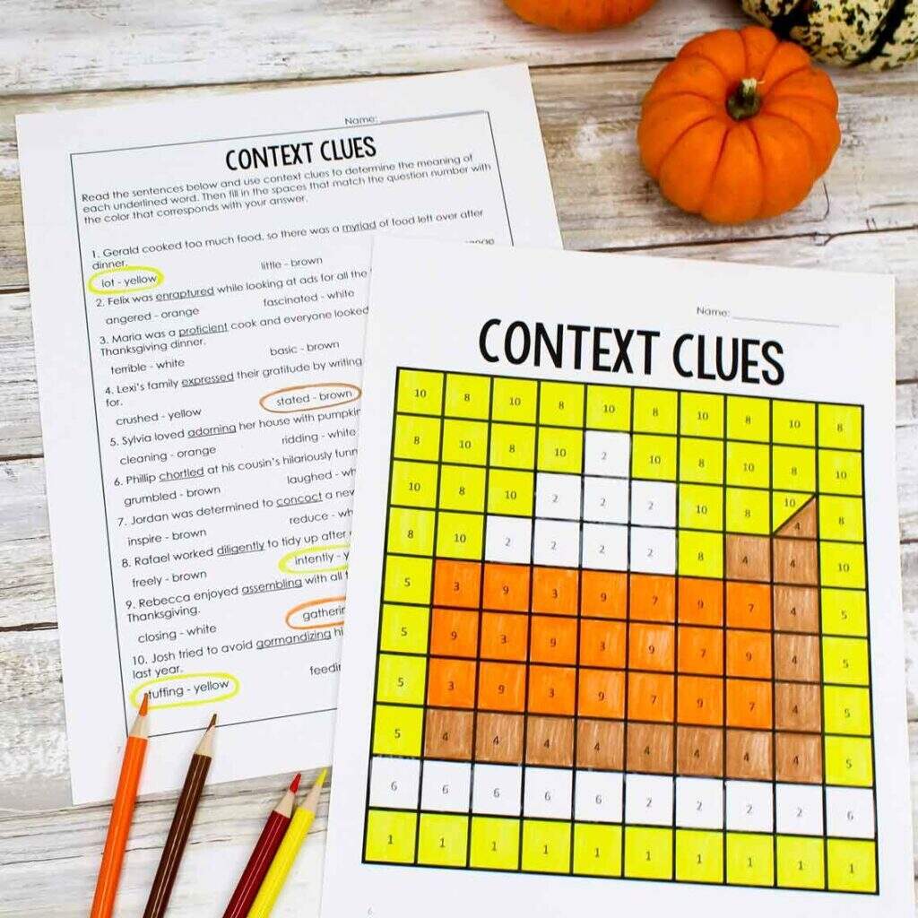 Thanksgiving Reading Comprehension Activities For Middle School Read Write Middle Free Thanksgiving Worksheets Bundle