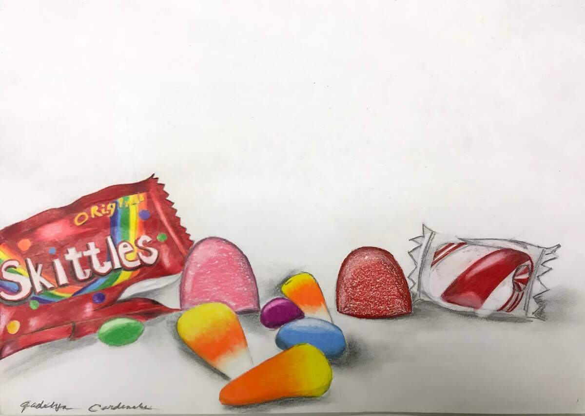 The Helpful Art Teacher Candy Still Life Prismacolor Colored Pencils And Denatured Alcohol