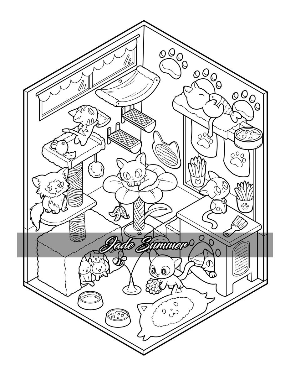 Tiny Rooms Coloring Book Jade Summer Tiny Rooms Coloring Book Jade Summer