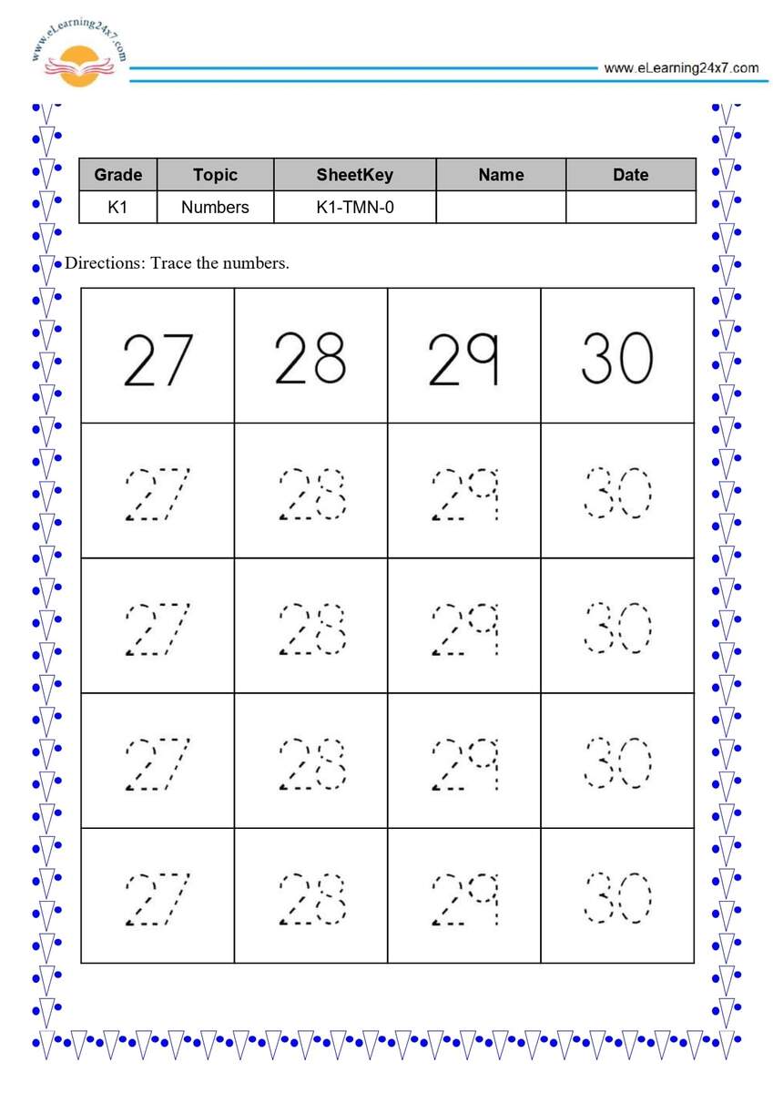 Trace Numbers 29 30 31 32 Https ELearning24x7 Trace Numbers 29 30 31 32 Https ELearning24x7