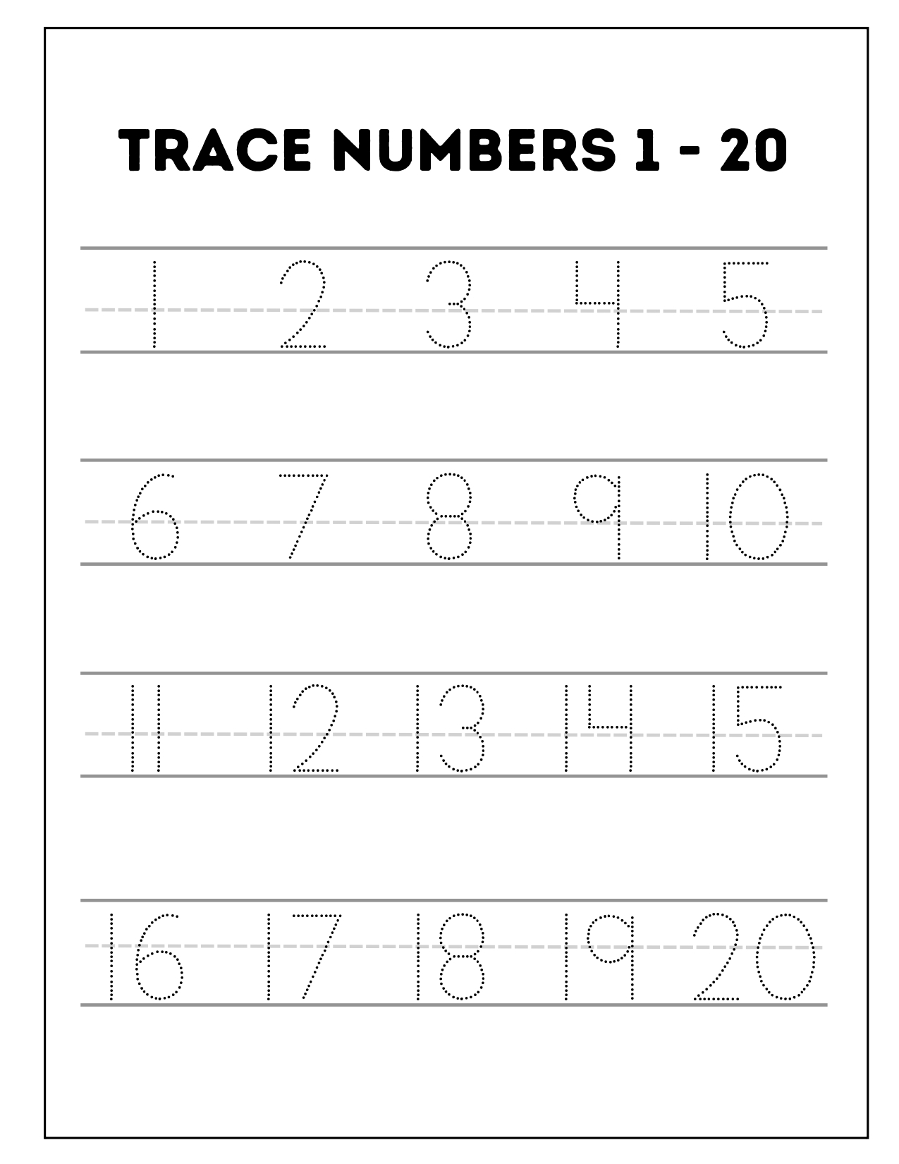 Trace The Numbers 1 20 Worksheet Worksheets Library Trace The Numbers 1 20 Worksheet Worksheets Library