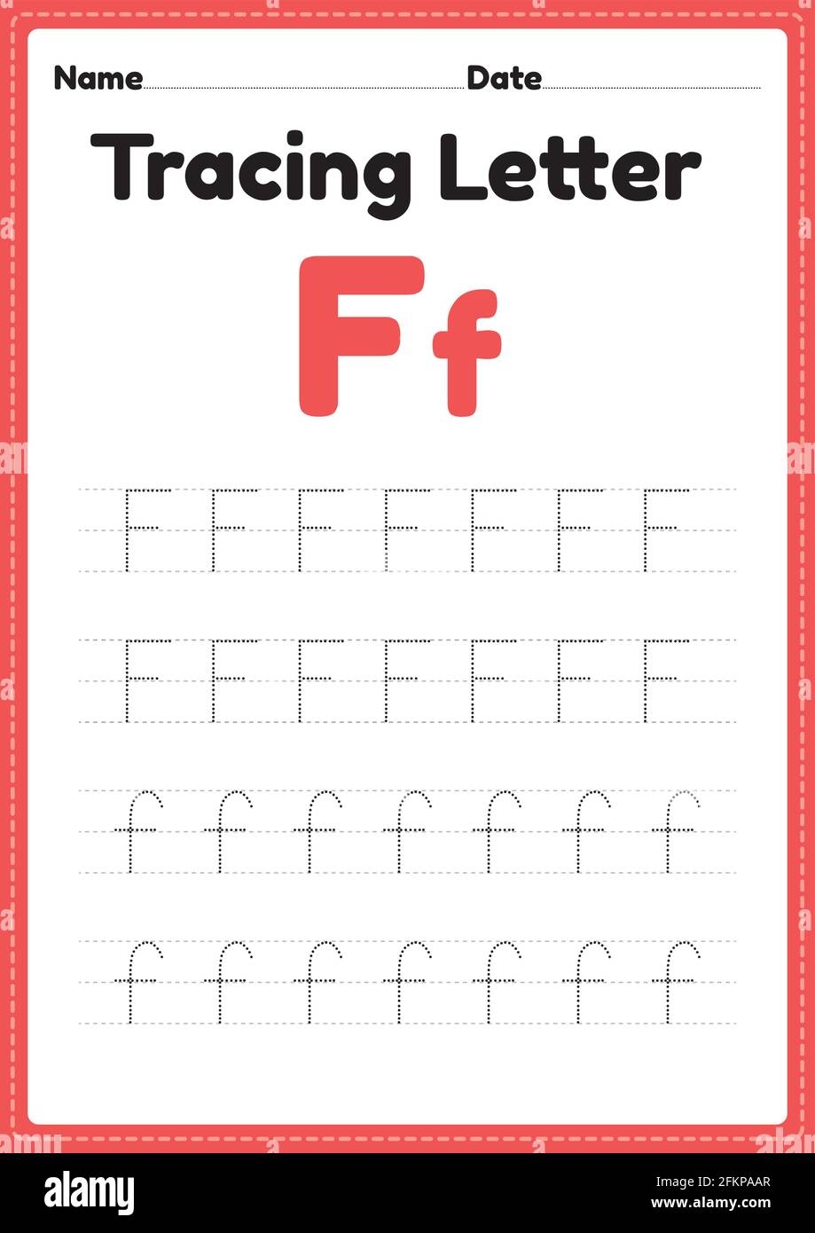 Tracing Letter F Alphabet Worksheet For Kindergarten And Preschool Kids For Handwriting Practice And Educational Activities In A Printable Page Illust Stock Vector Image Art Alamy Tracing Letter F Alphabet Worksheet For Kindergarten And Preschool Kids For Handwriting Practice And Educational Activities In A Printable Page Illust Stock Vector Image Art Alamy