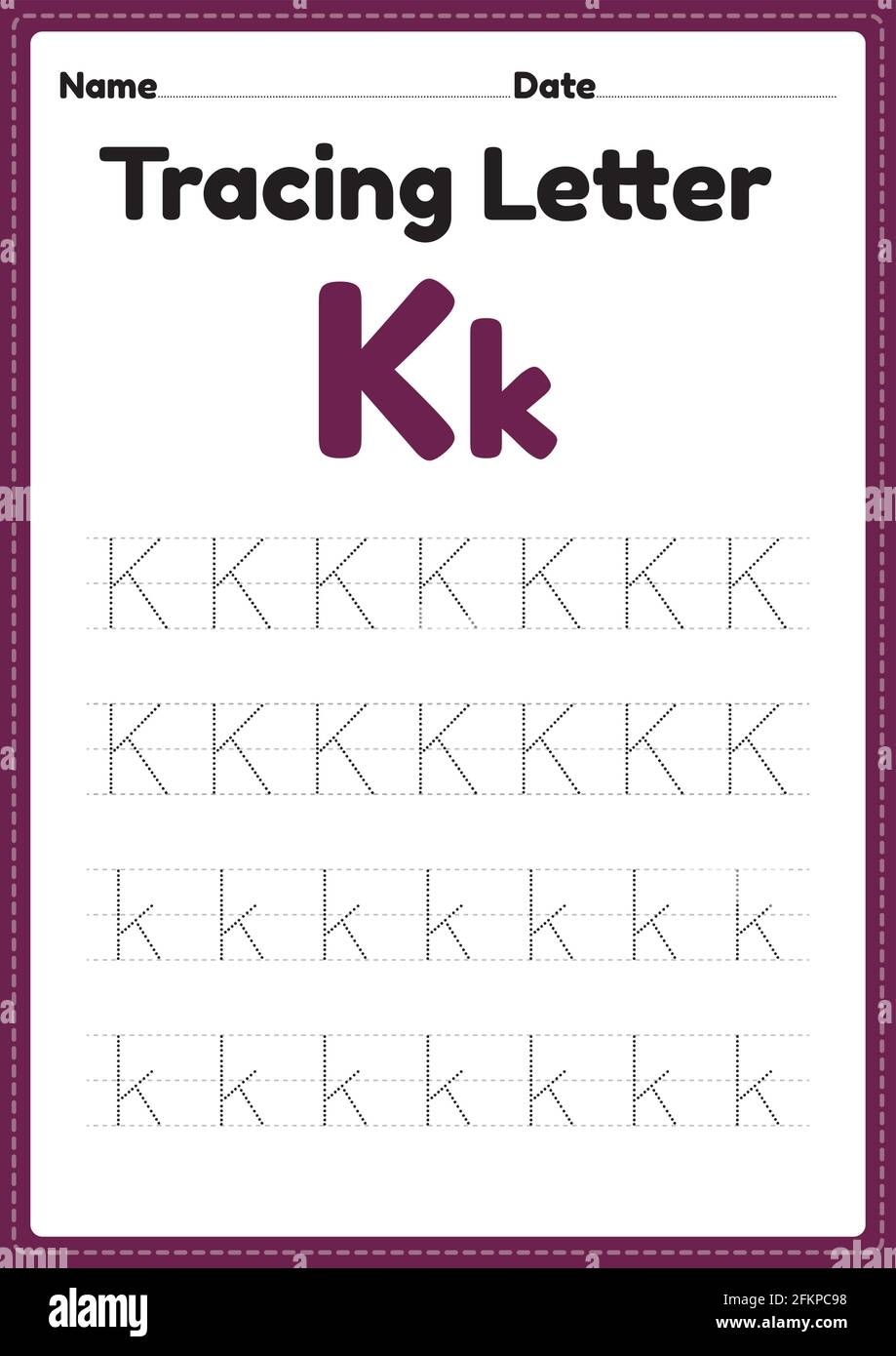 Tracing Letter K Alphabet Worksheet For Kindergarten And Preschool Kids For Handwriting Practice And Educational Activities In A Printable Page Illust Stock Vector Image Art Alamy Tracing Letter K Alphabet Worksheet For Kindergarten And Preschool Kids For Handwriting Practice And Educational Activities In A Printable Page Illust Stock Vector Image Art Alamy